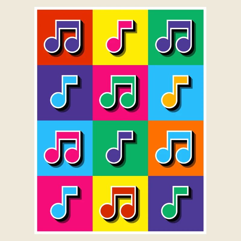 Pop Art Music Notes Mosaic