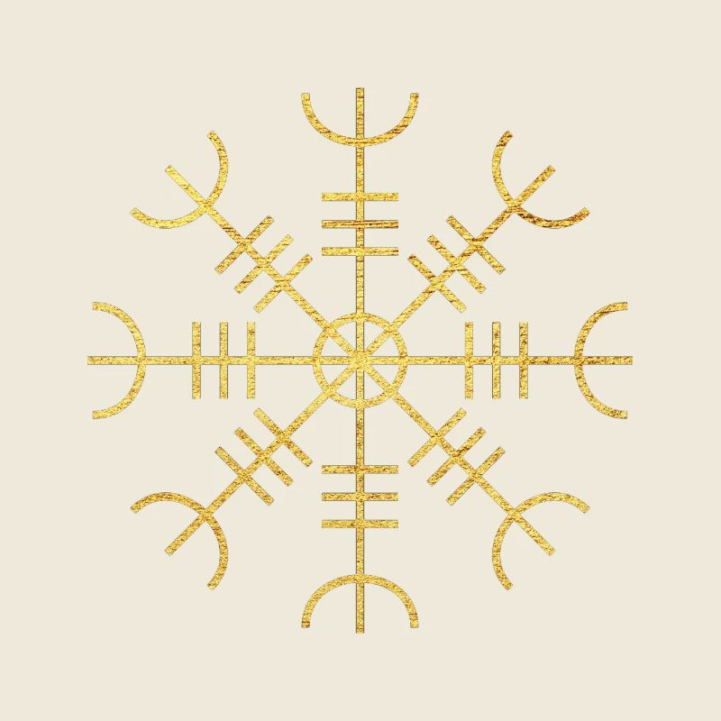 Wikinger Terror Helm Aegishjalmur Symbol