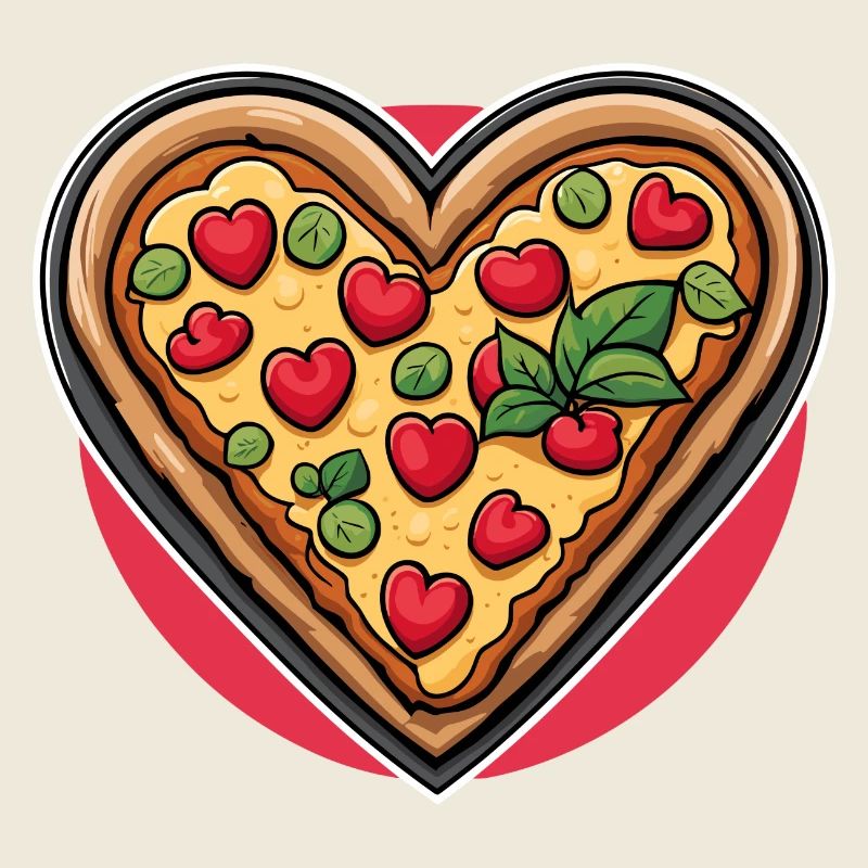 Coeur de pizza - Saint-Valentin