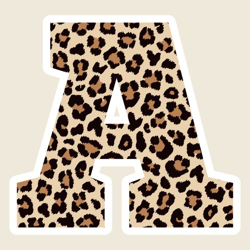 Buchstabe Ein Leopardenmuster - Geschenkidee zum Geburtstag