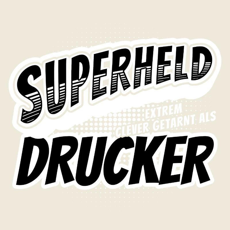 Superheld, clever getarnt als Drucker