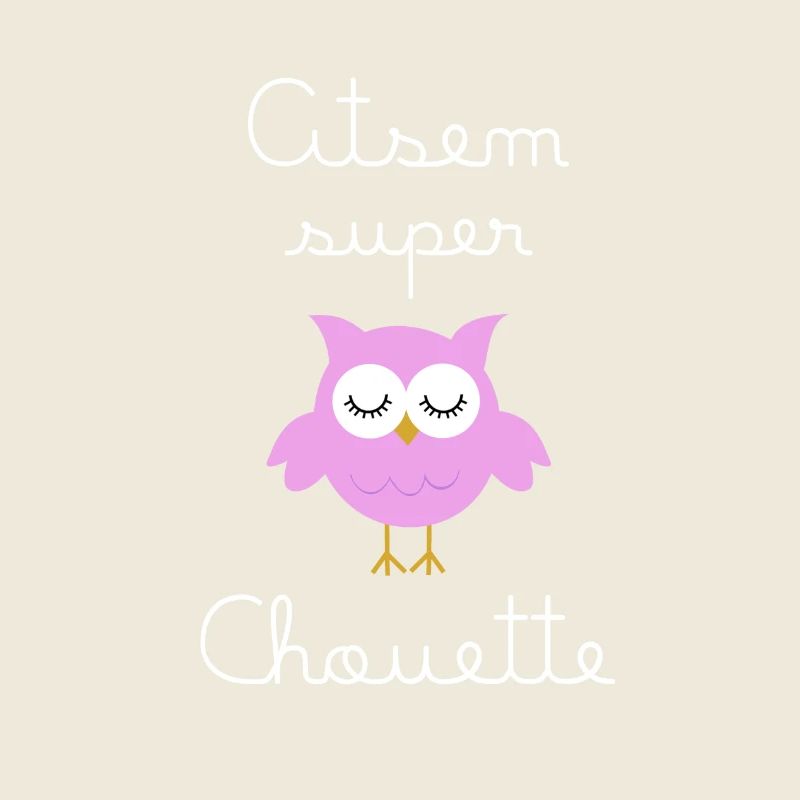 Atsem super chouette (écrit blanc)