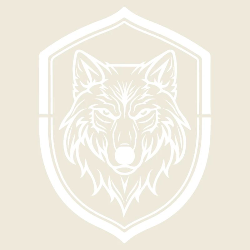 Wolf Symbol Head Shield Wilderness
