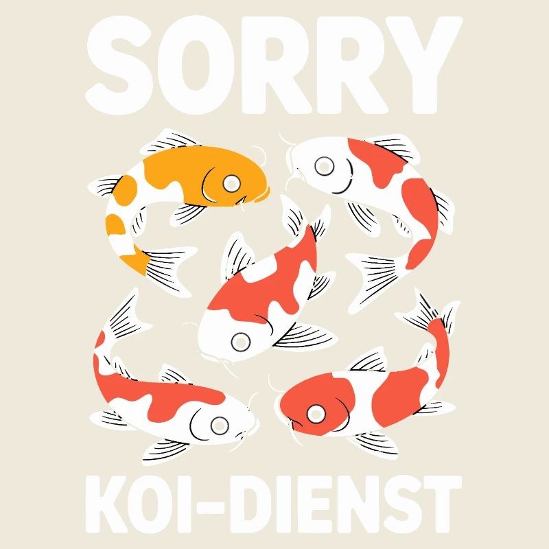 Sorry Koi Service Funny Koi Carp Pond Fish