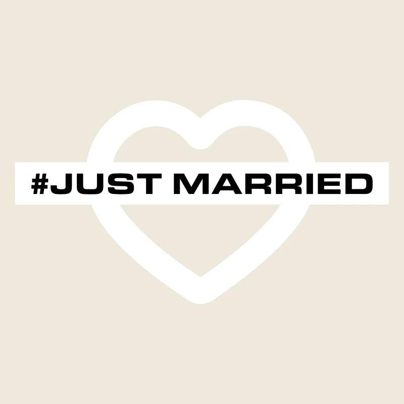 Just Married Wedding Heart
