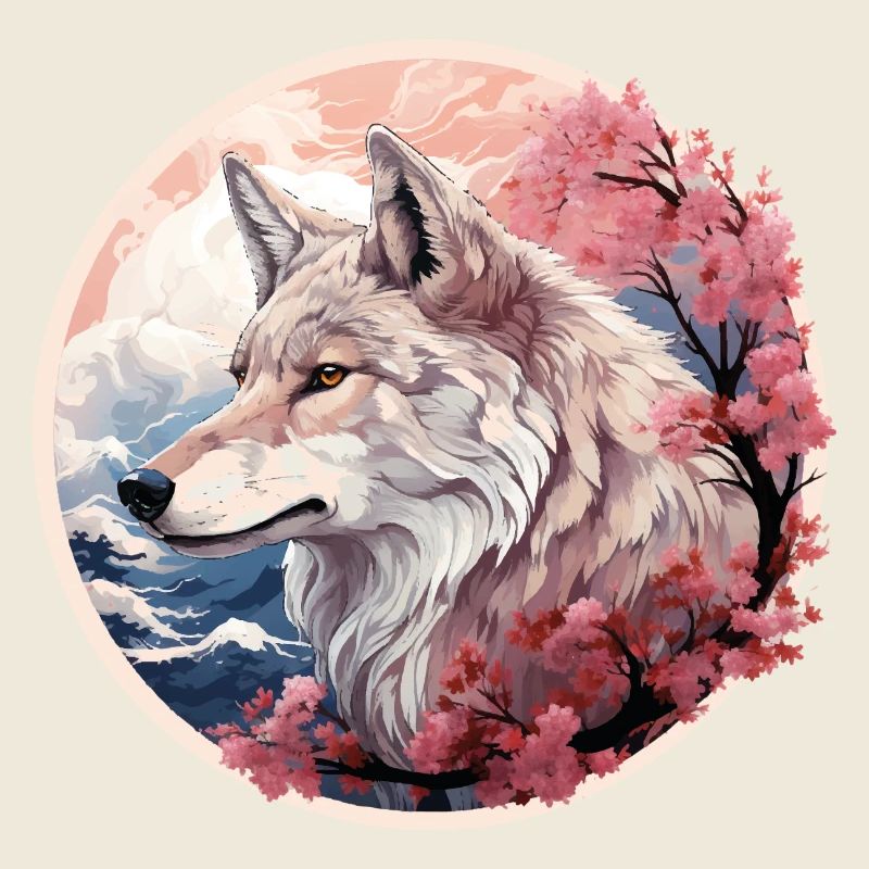 Japanischer Wolf, Kirschblüte