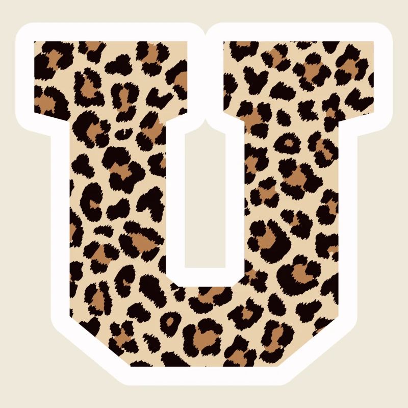 Buchstabe U Leopardenmuster - Geschenkidee zum Geburtstag