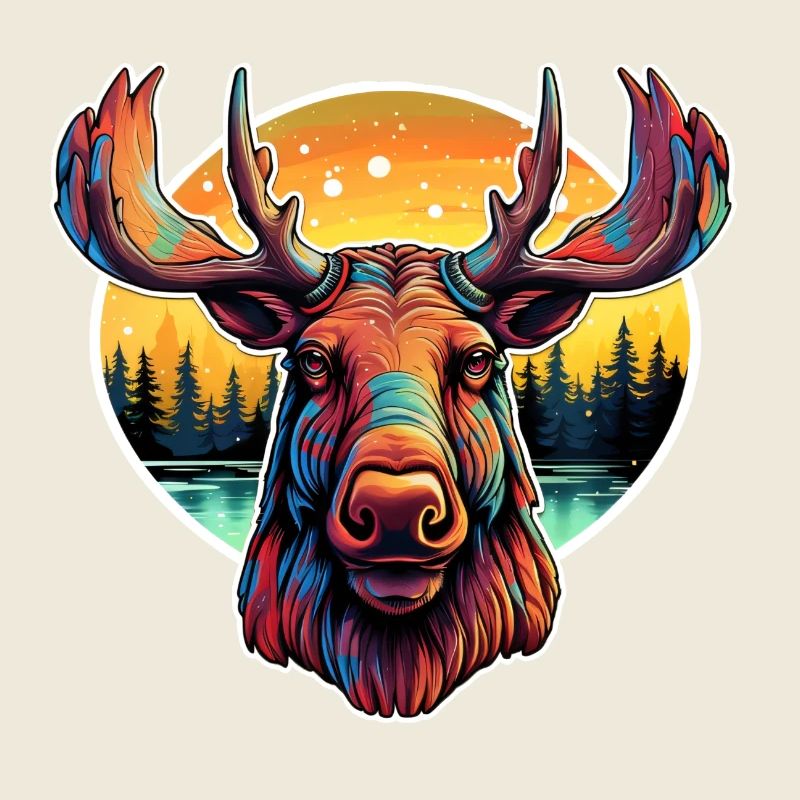 Orignal devant un ciel du soir