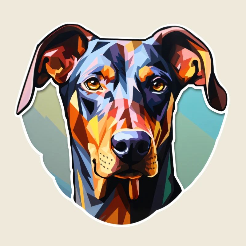 Dobermann Pinscher psychedelisch