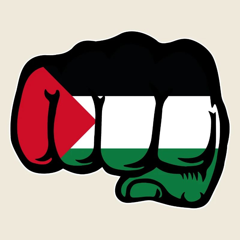 Drapeau de la Palestine poing main