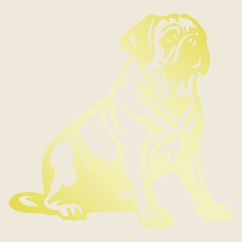 Silhouette de chien carlin