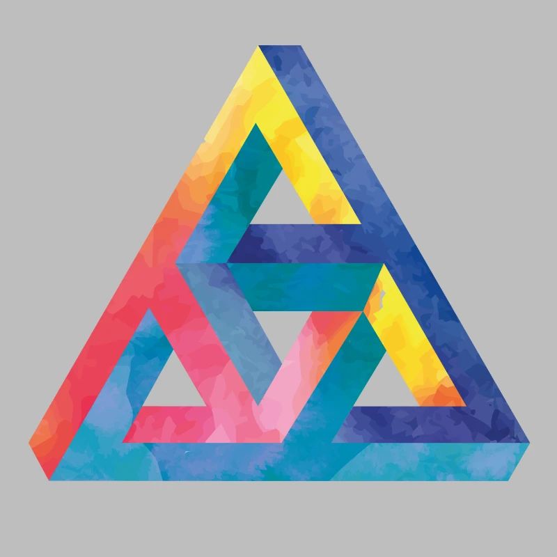 Optical illusion triangle Escher