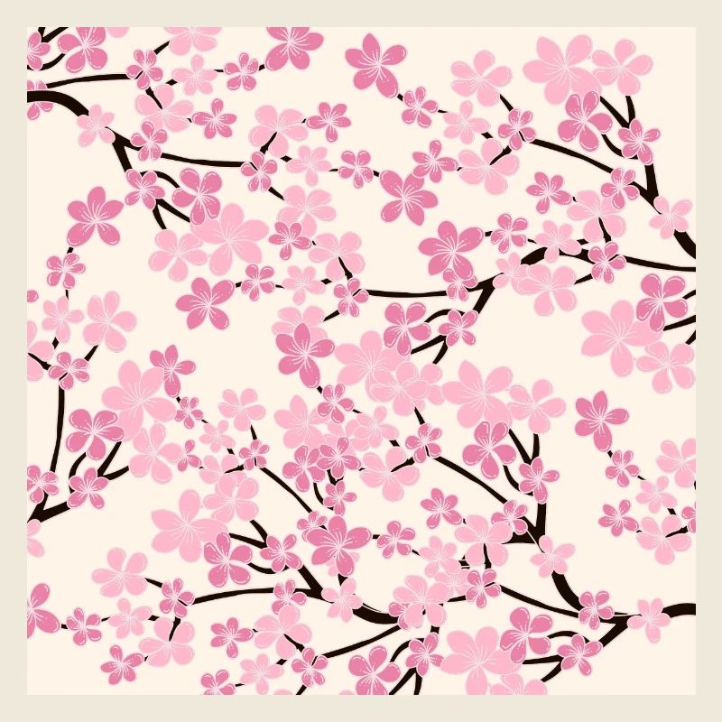 Pink Cherry Blossom Pattern - Sakura