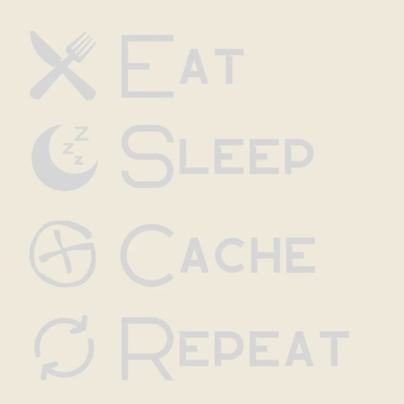 Geocaching - Mangez . Dormir. Cache. Répéter