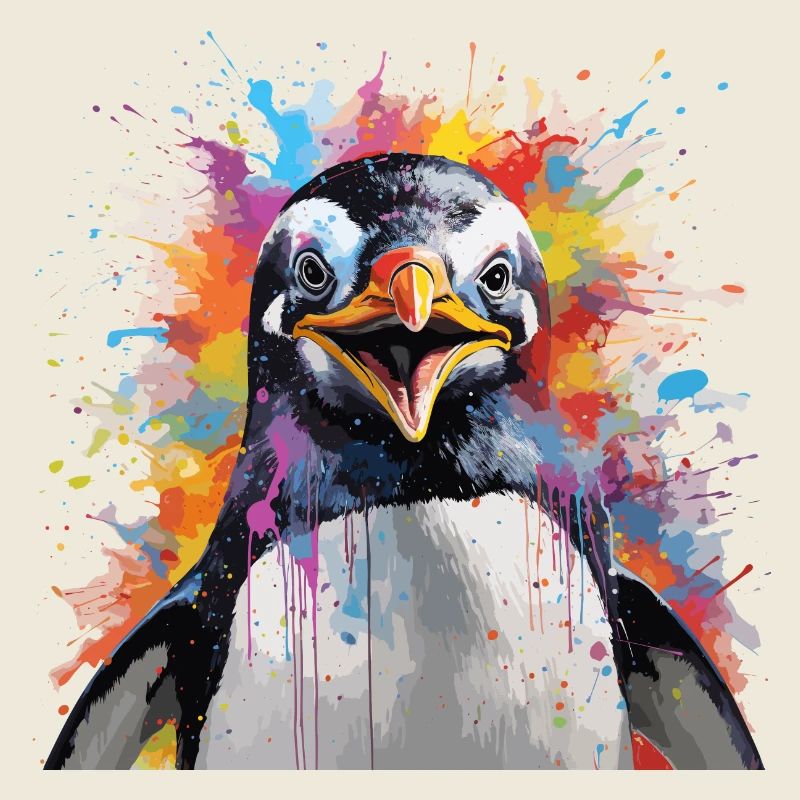 der bunte Pinguin