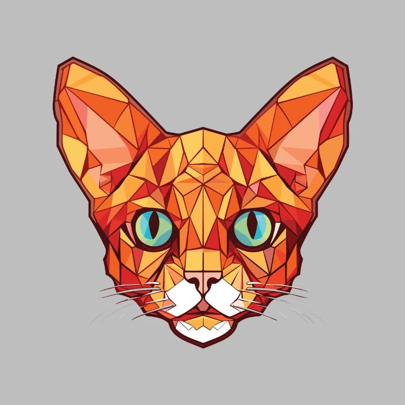 Rote Devon Rex Katze bunte Aquarell-Illustration