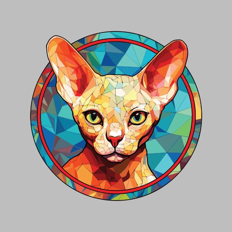 Devon Rex chat aquarelle colorée pour animaux de compagnie Illustration