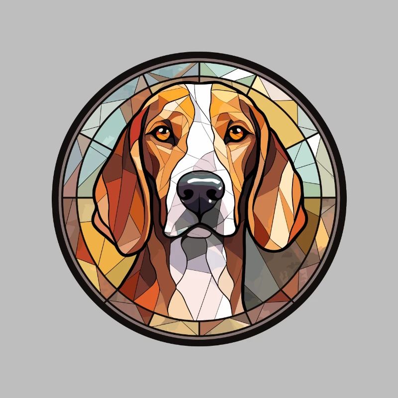 Treeing Walker Coonhound Hunderasse Buntglas C