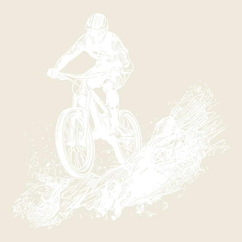 Radfahrer Schlamm Berg Abfahrt