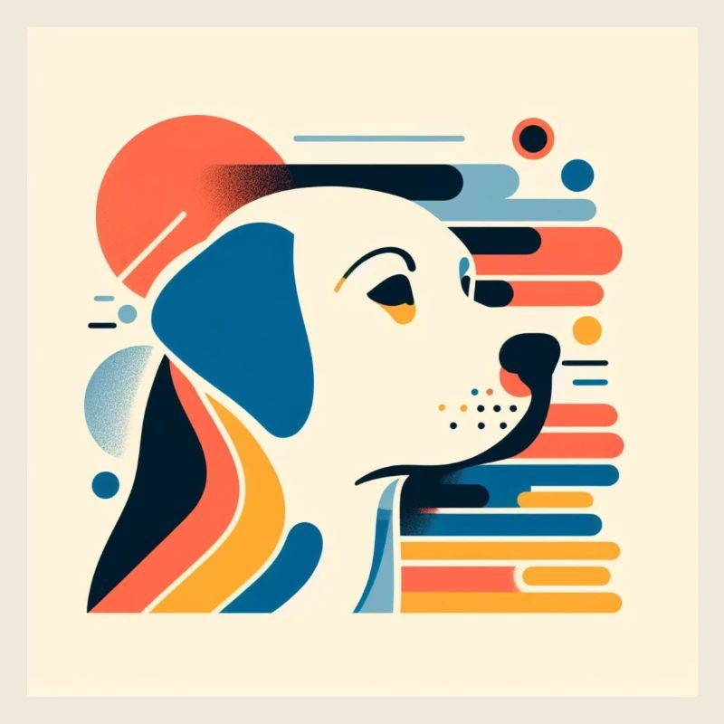 Styles vectoriels de risographie du Labrador