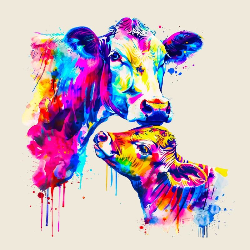 Kuh mit Kalb