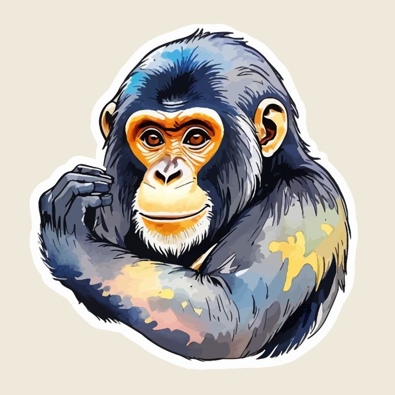 Monkey Watercolors
