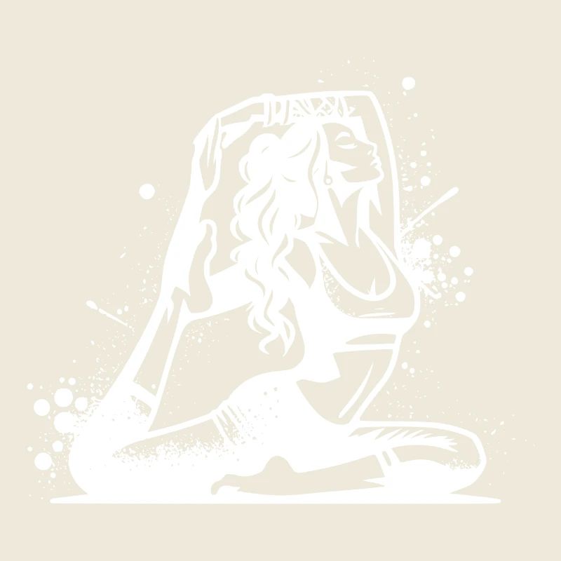 Yoga student in deep concentration exercise