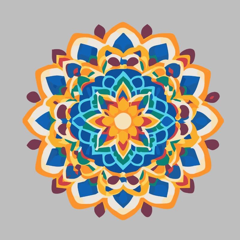 Mandala Pattern Colors Symmetrical3
