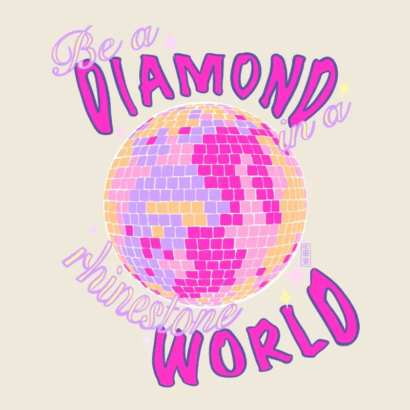 Sei eine diamantene Glitzer-Discokugel