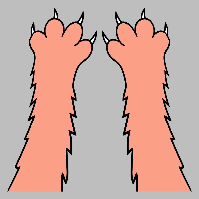 Chats, griffes, pattes, pattes, griffes acérées, grattage