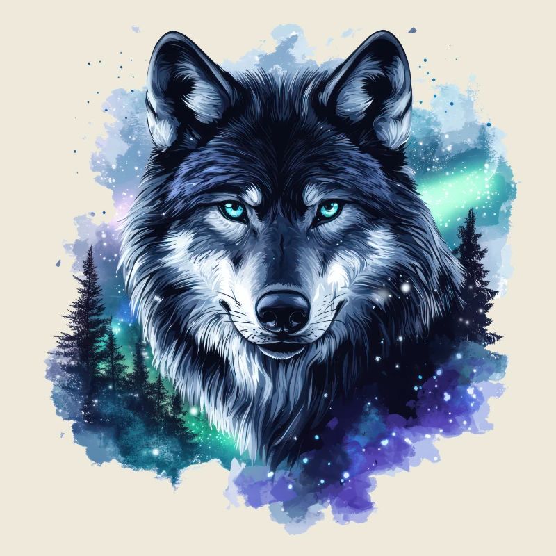 Wolf Nebula Galaxy Polarlicht