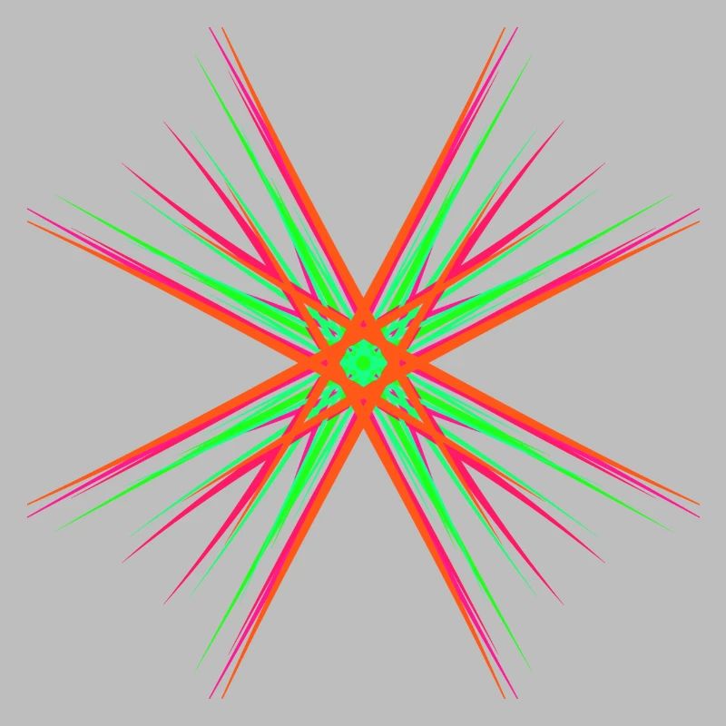Étoile composée de plusieurs couleurs vives