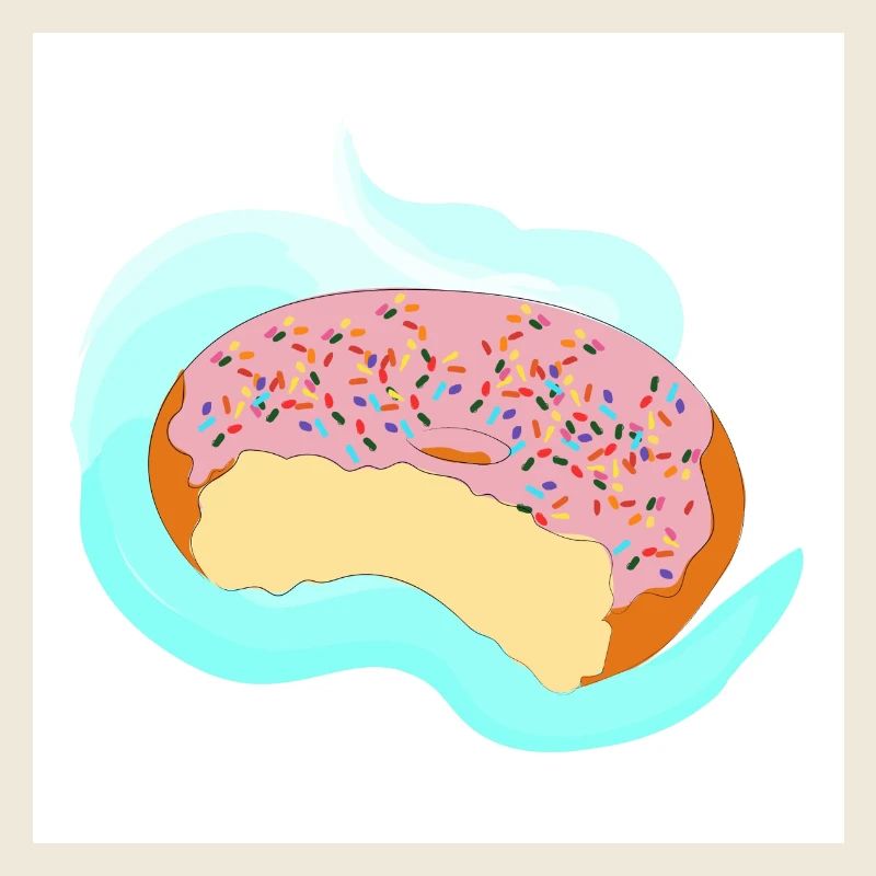 Beignet de glaçage rose