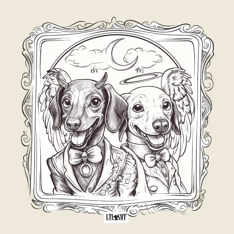 Devil vs. Angel Dachshund
