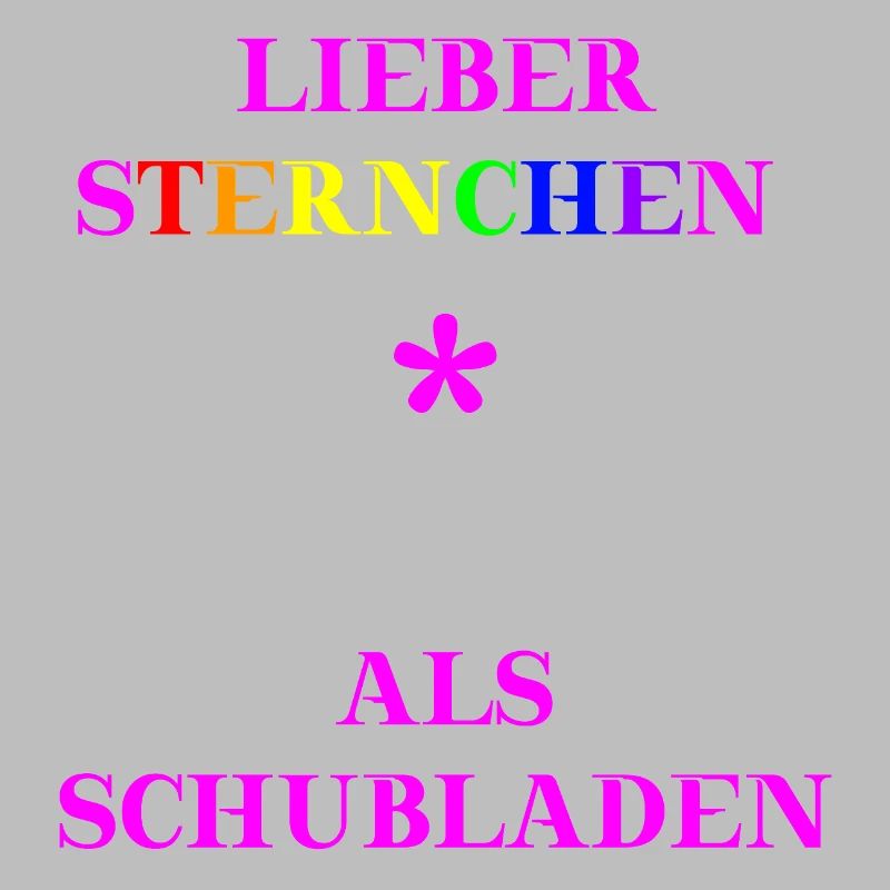 Lieber Sternchen als Schubladen Geschenkidee