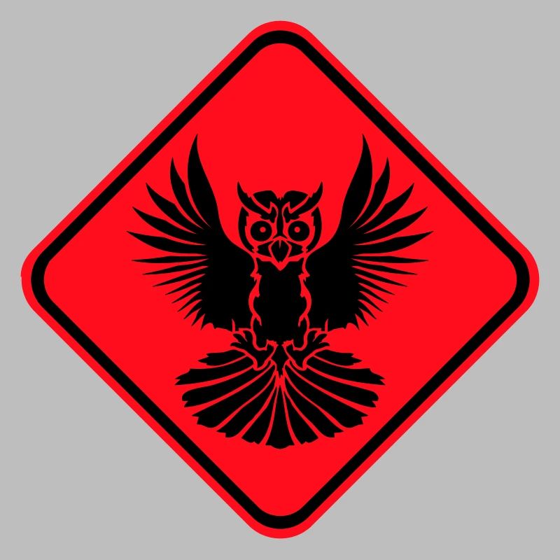 Eule Warnung Gefahr Zone Schild Hinweis Achtung