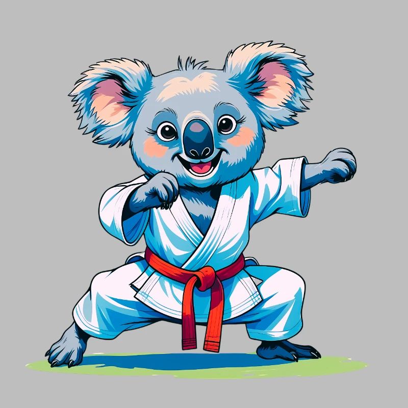 Koala faisant du karaté