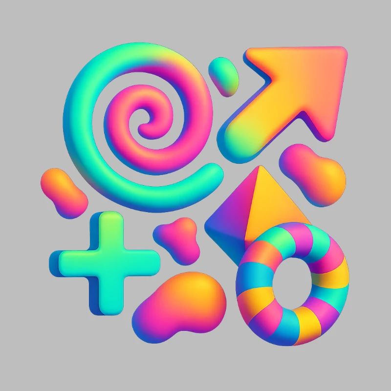 Neon Dreams – Explosion de formes abstraites en 3D