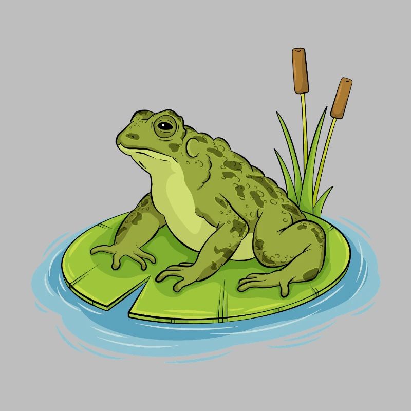 toad sitting on a lilypad