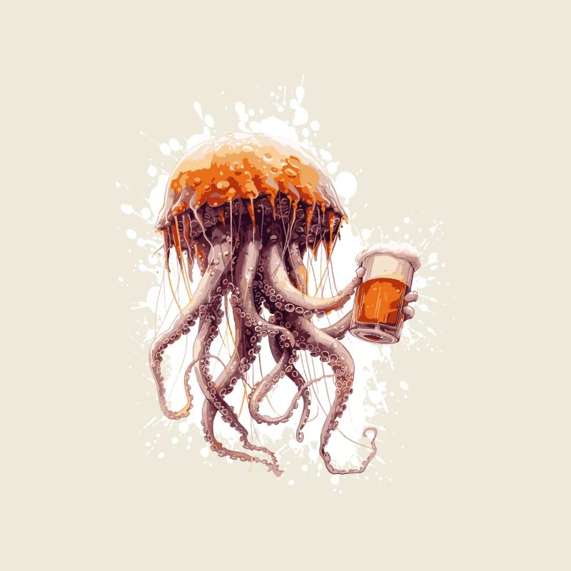 Méduse bière drôle