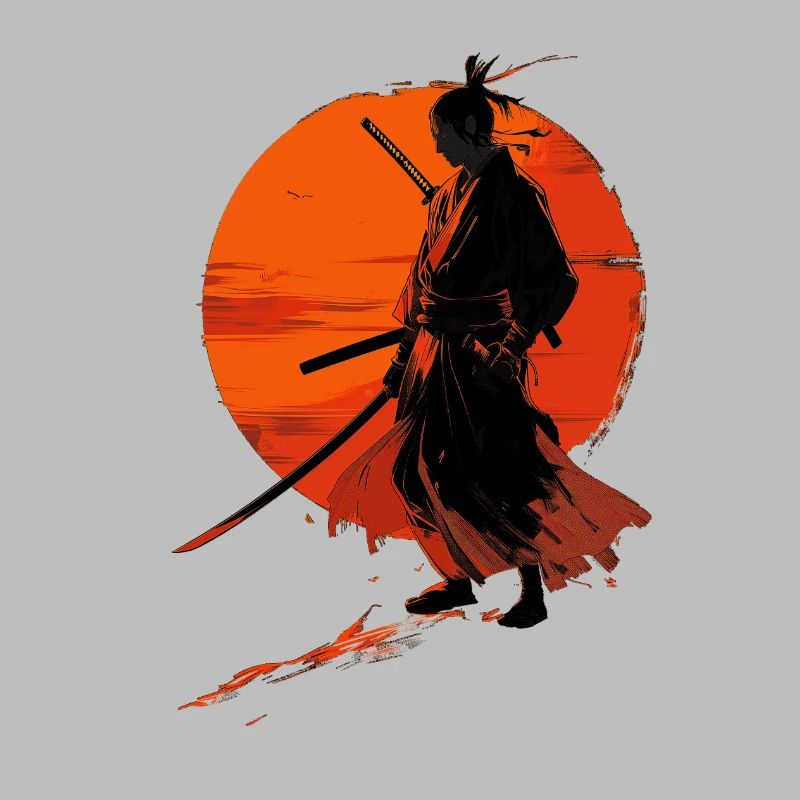 Samurai im Abendrot