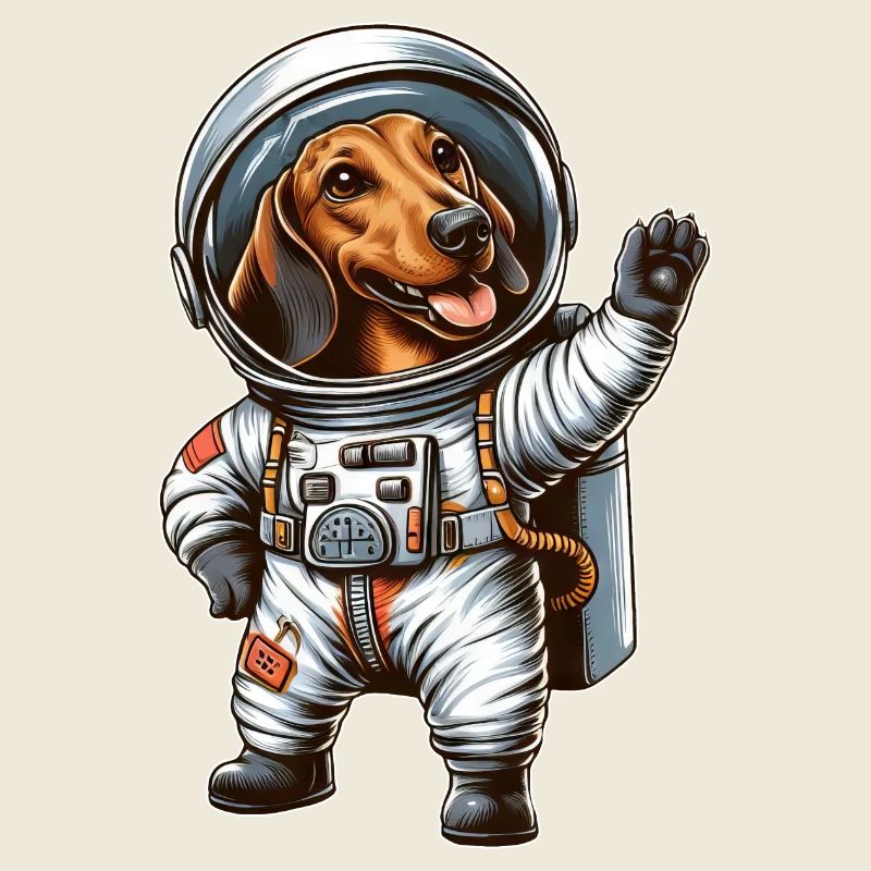 Teckel, astronaute, espace, science-fiction