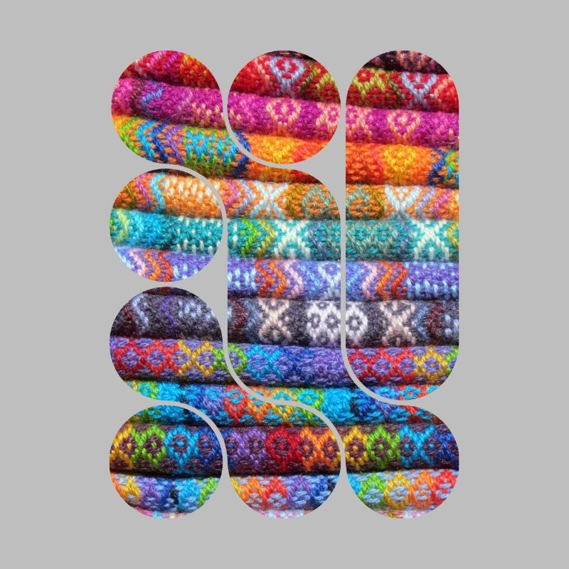 Helles gestricktes Patchwork