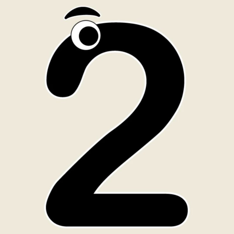 Number Two 2 Kids Birthday Learn Math