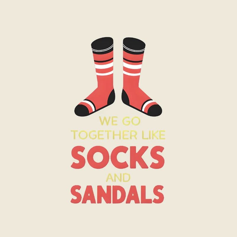 On va ensemble comme des chaussettes et des sandales