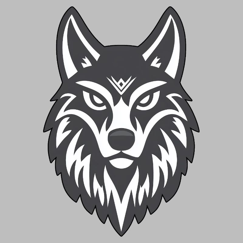 Wolf Emblem, Wolf Head, Norse Icon