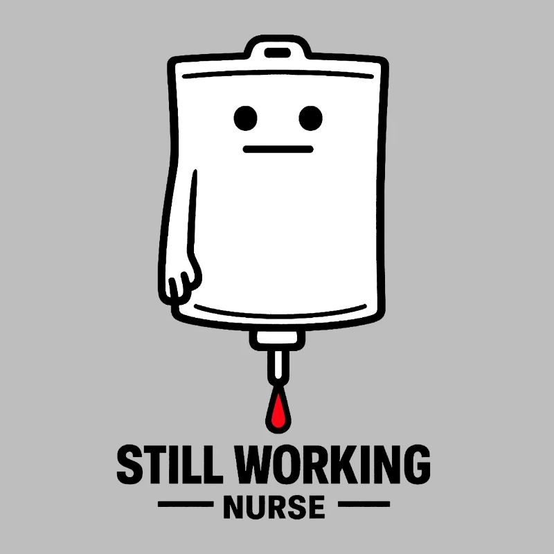 Noch arbeitende Krankenschwester