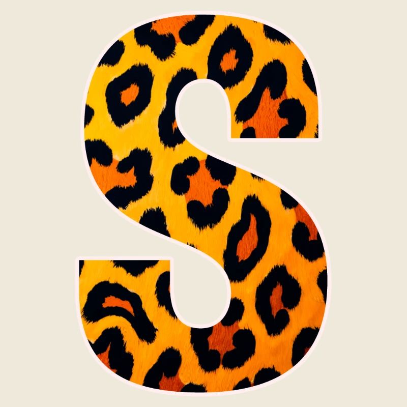 Leopardendruck S-Buchstabe