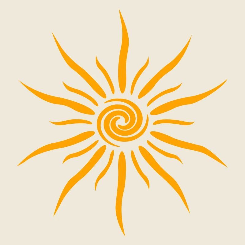 Soleil jaune éclatant