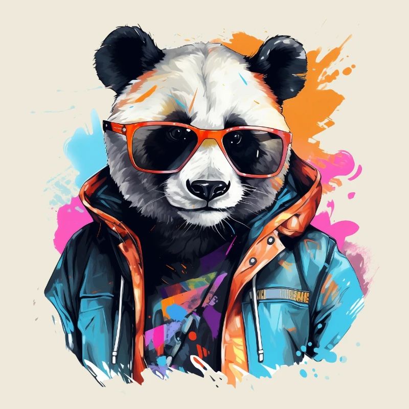 Rogue Panda. Design im Graffiti-Stil.